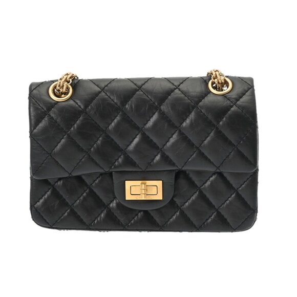 CHANEL 2.55 Mini Handbag 7.9" Matelasse ChainShoulder Black/Noir - Picture 1 of 12